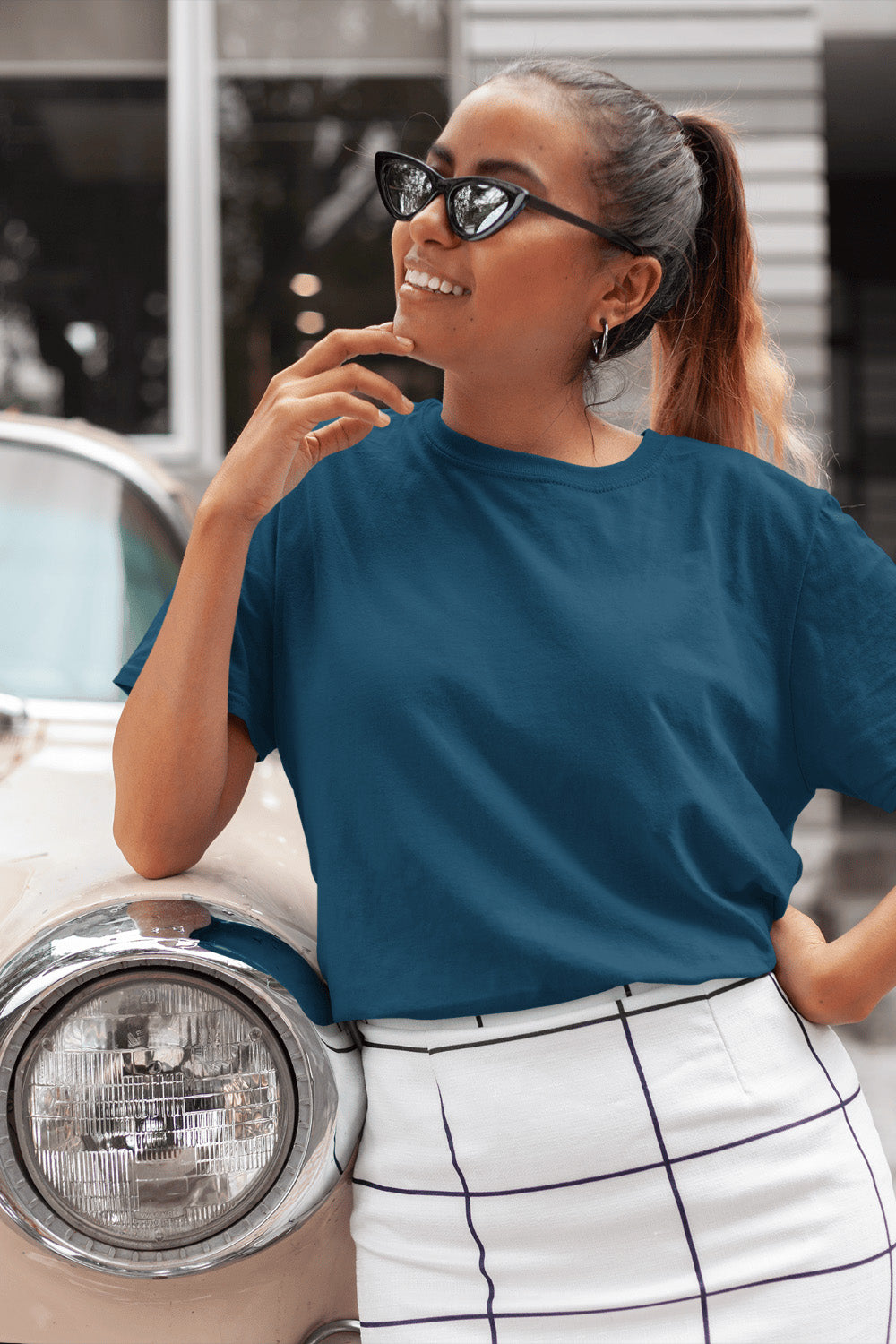 Women's Classic Fit T-Shirt - Navy Blue | The OddBall Wagon image 4