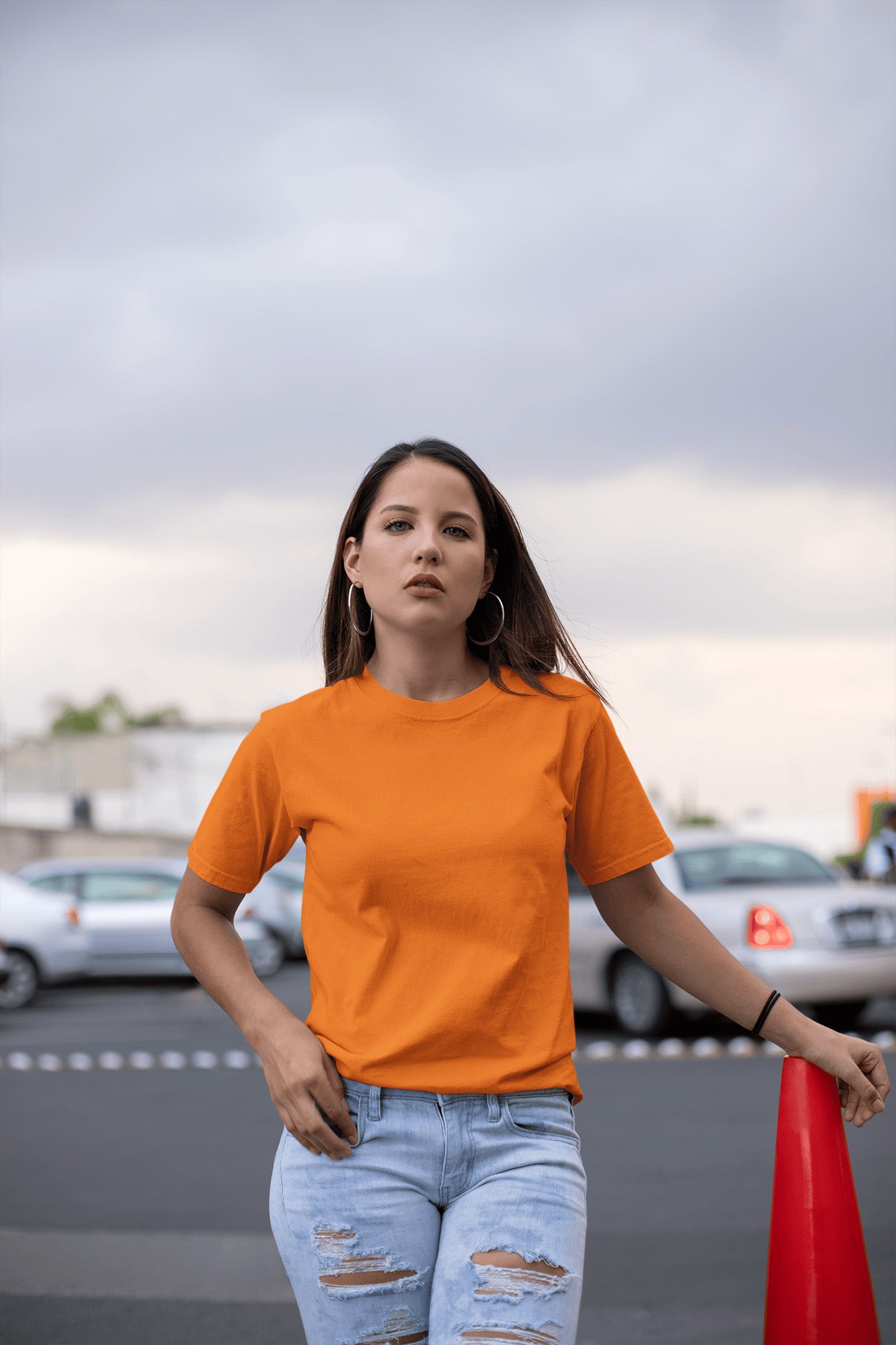 Women's Classic Fit T-Shirt - Orange | The OddBall Wagon image 2