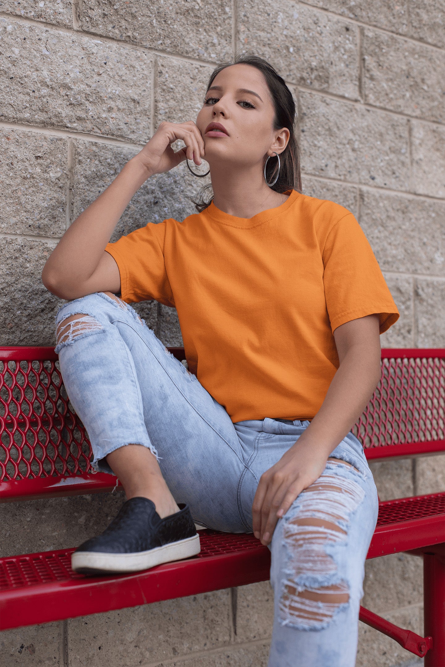 Women's Classic Fit T-Shirt - Orange | The OddBall Wagon image 3