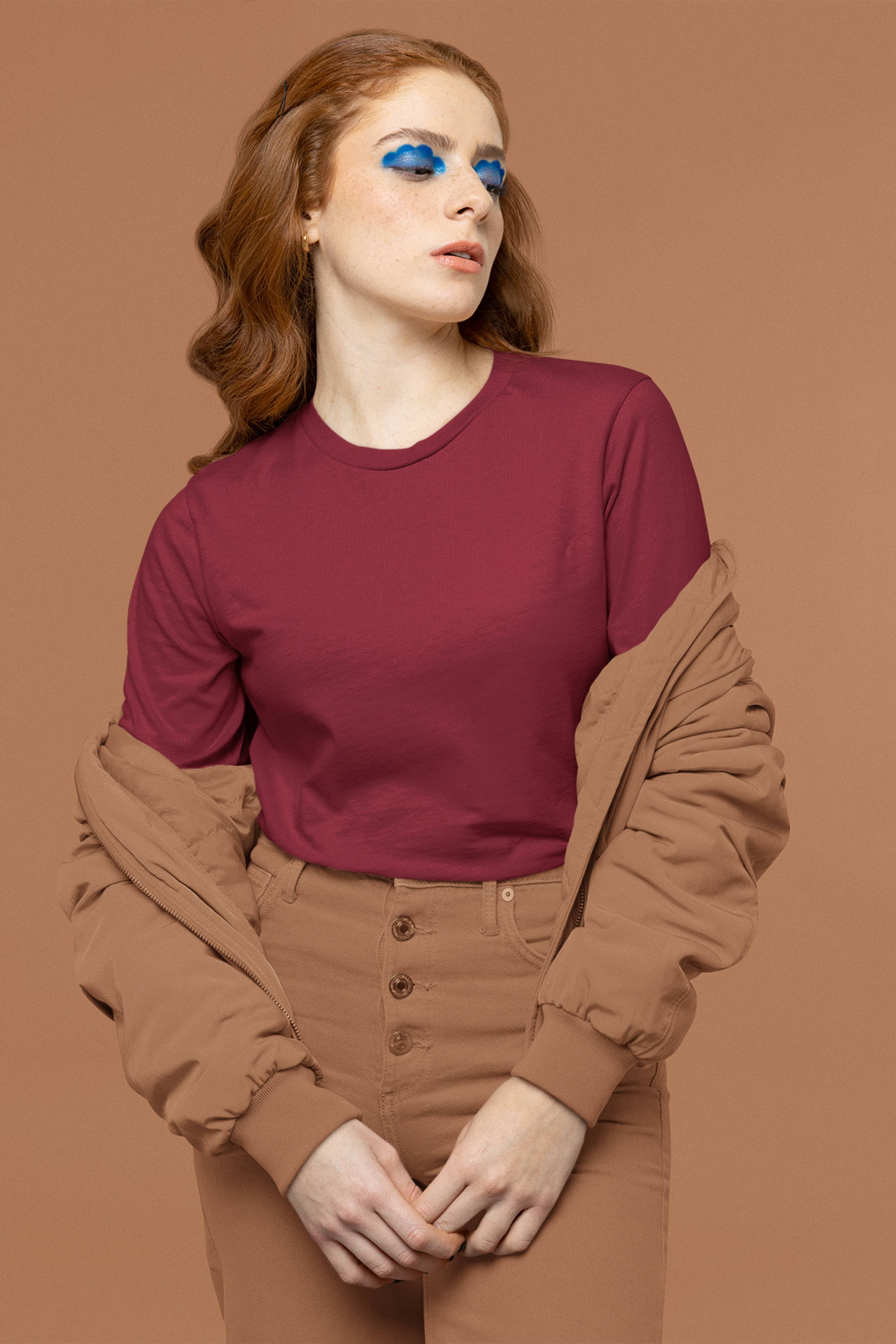 Women's Classic Maroon Long Sleeve | The OddBall Wagon image 4