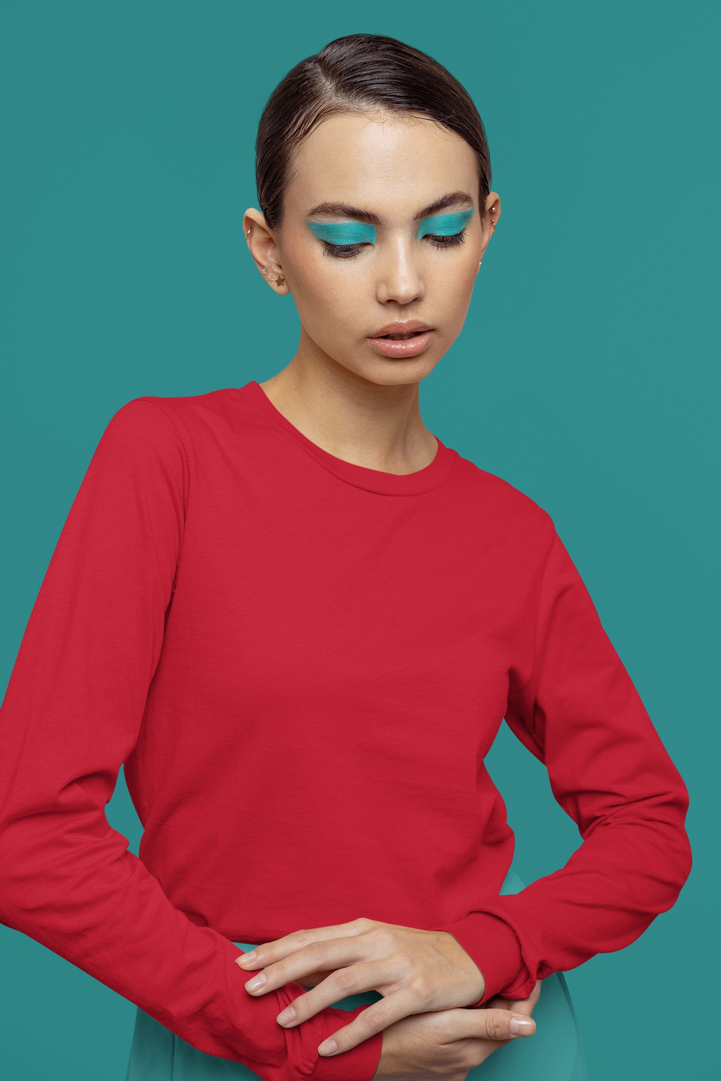 Women's Classic Red Long Sleeve | The OddBall Wagon image 2