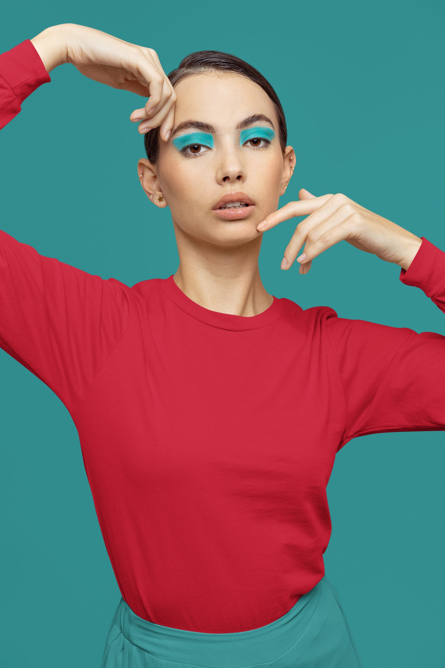 Women's Classic Red Long Sleeve | The OddBall Wagon image 3