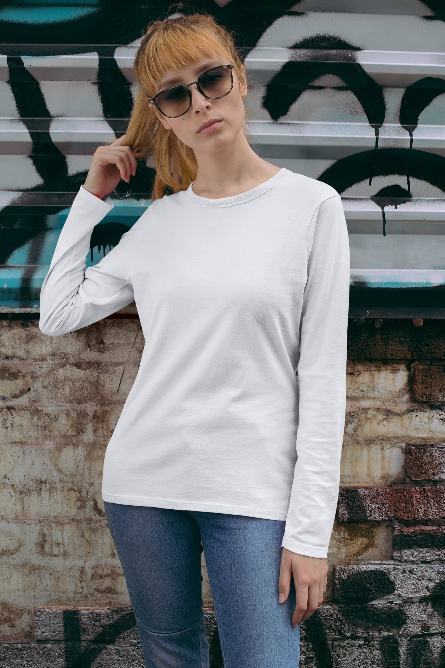 Women's Classic White Long Sleeve | The OddBall Wagon image 3