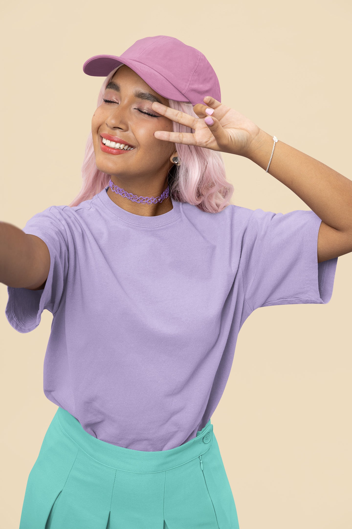 Women’s Oversized T-Shirt – Iris Lavender image 2