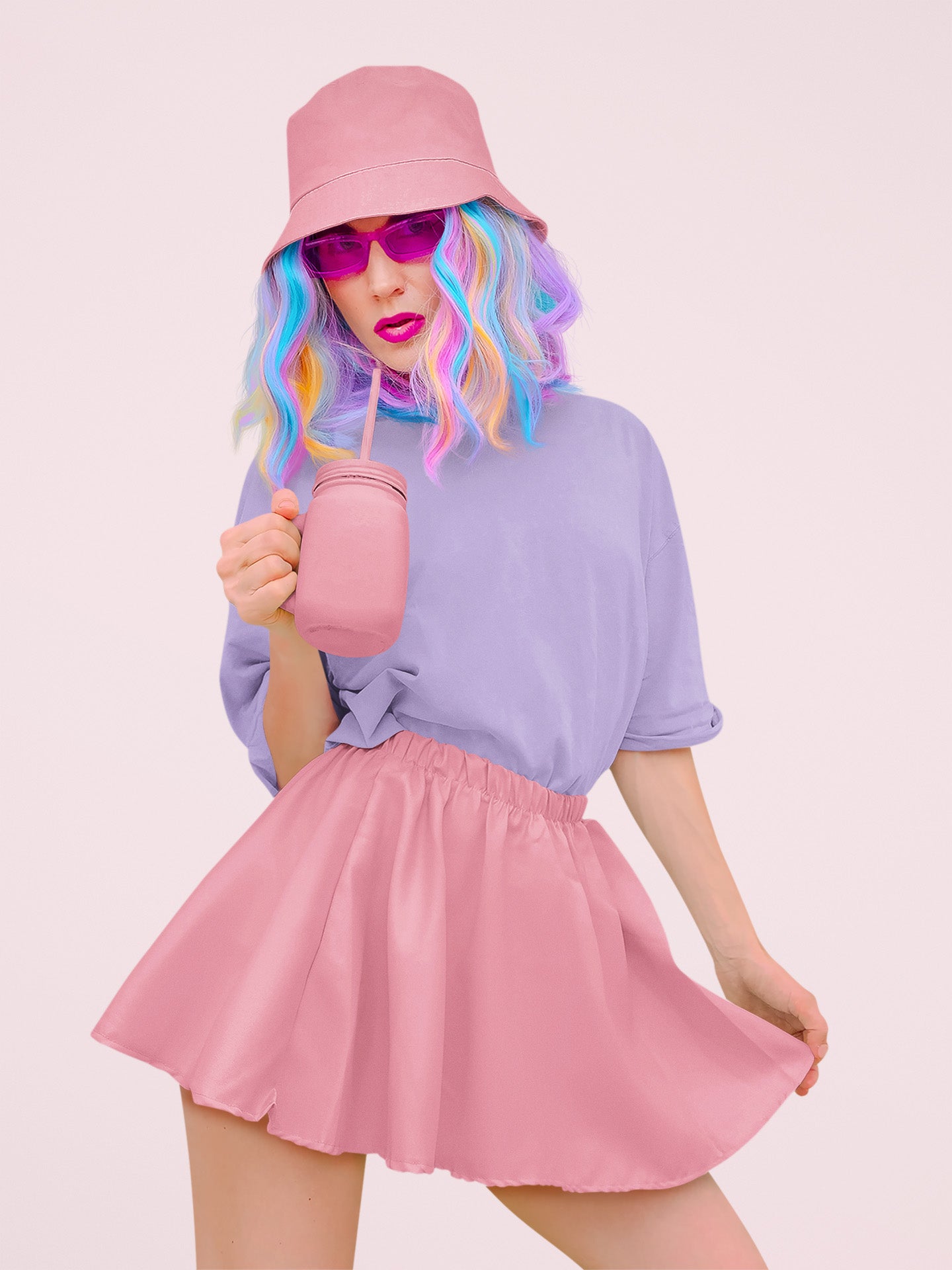 Women’s Oversized T-Shirt – Iris Lavender image 3