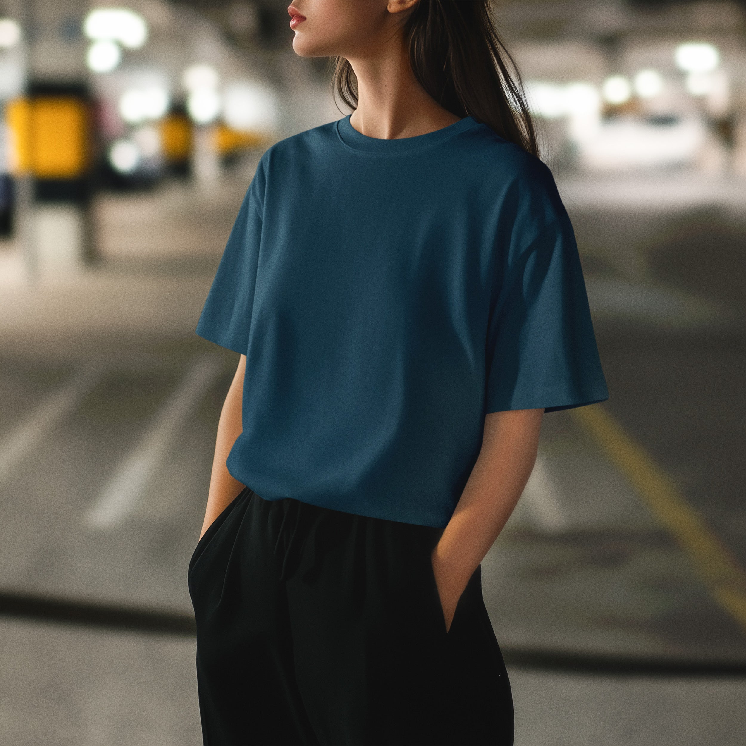 Women’s Oversized T-Shirt – Navy Blue