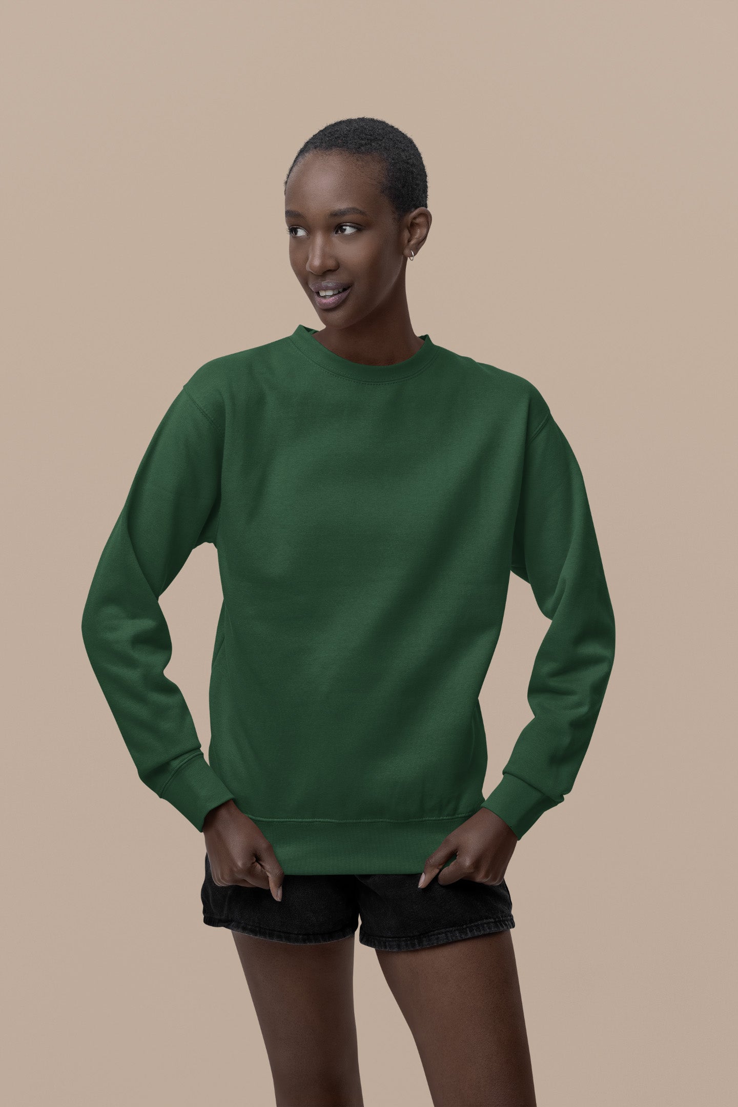 Women's Olive Green Sweatshirt | The OddBall Wagon image 2
