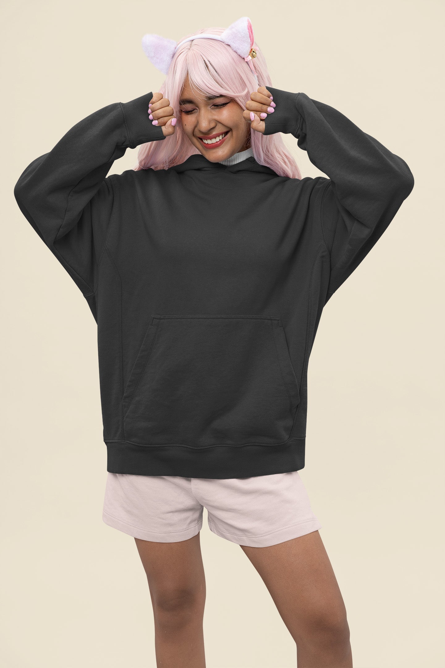 Women's Oversized Black Hoodie | The OddBall Wagon image 4
