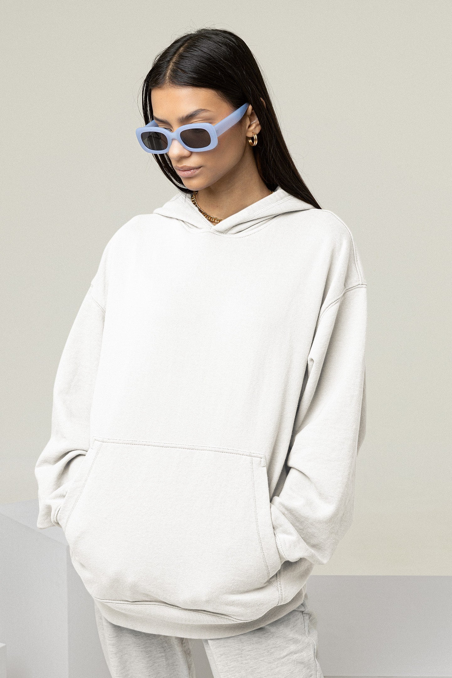Women's Oversized White Hoodie | The OddBall Wagon image 3