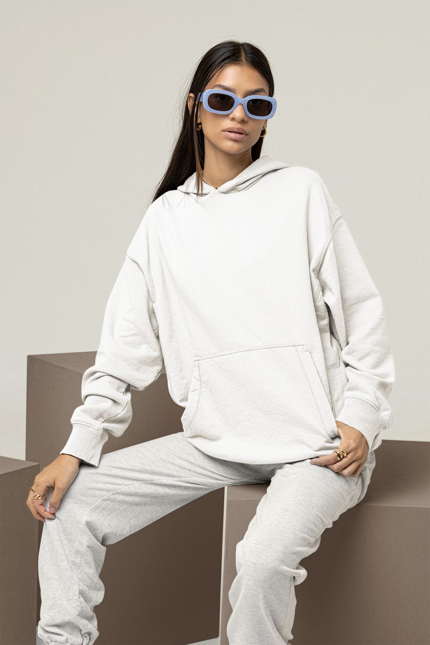 Women's Oversized White Hoodie | The OddBall Wagon image 4