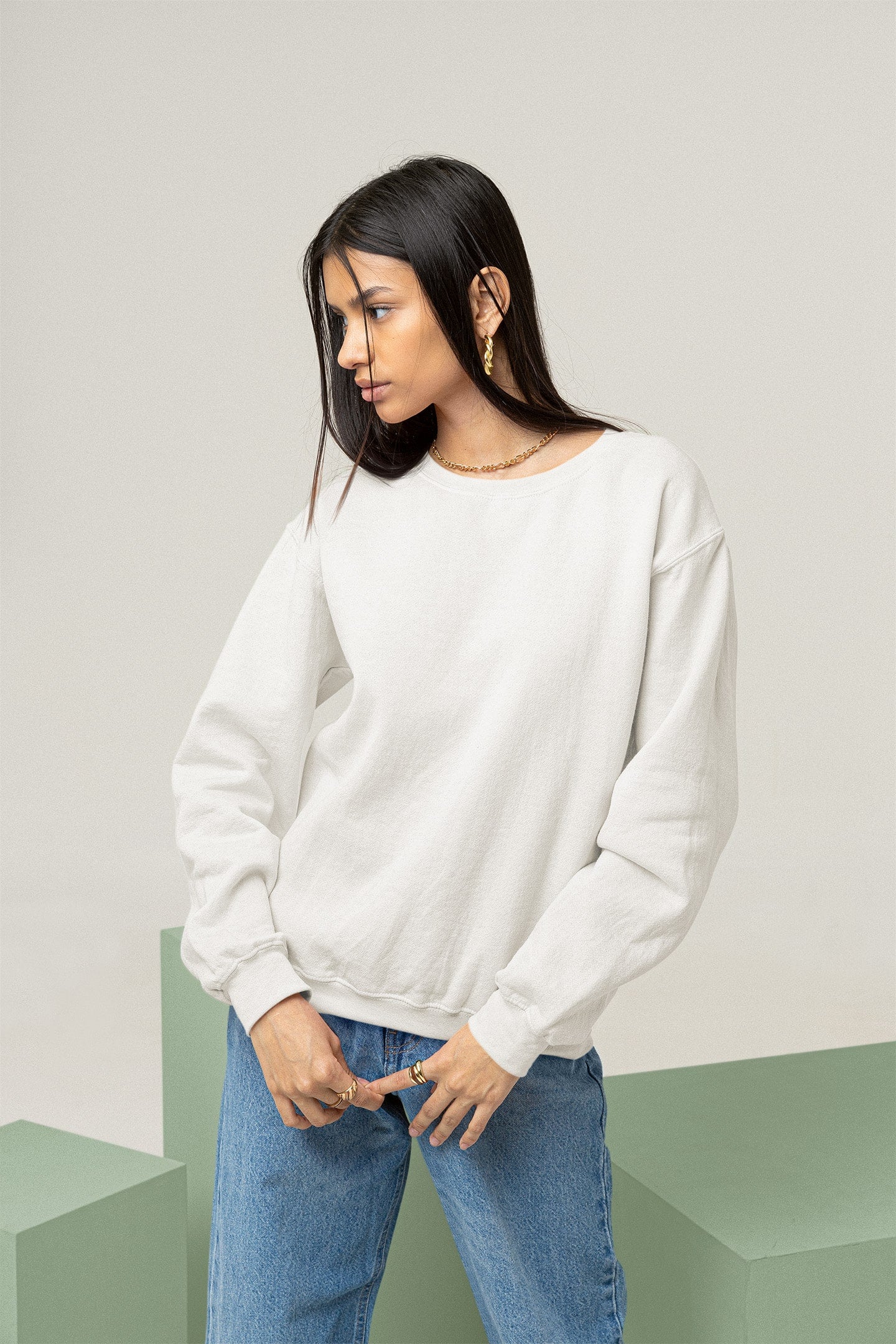 Women's White Sweatshirt | The OddBall Wagon image 2
